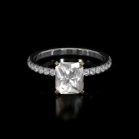 1.20 Ct. Gemstone Ring, 18K Yellow & White 1