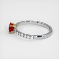 0.61 Ct. Ruby Ring, 18K Yellow & White 4