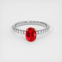 1.31 Ct. Ruby Ring, 18K Yellow & White 1