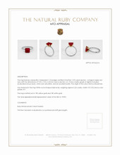 Ruby Ring 2.92 Ct., 18K Yellow White Appraisal