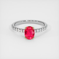 Ruby Ring 1.04 Ct., 18K Yellow White Preview