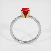 0.82 Ct. Ruby Ring, 18K Yellow & White 3