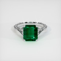 3.16 Ct. Emerald Ring, Platinum 950 1