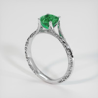 0.86 Ct. Emerald Ring, Platinum 950 2