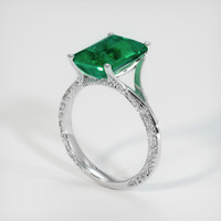 3.86 Ct. Emerald Ring, Platinum 950 2