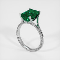 4.15 Ct. Emerald Ring, Platinum 950 2