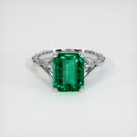 3.32 Ct. Emerald Ring, Platinum 950 1