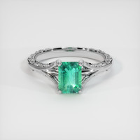 1.17 Ct. Emerald Ring, Platinum 950 1