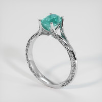 0.83 Ct. Emerald Ring, Platinum 950 2