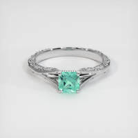 0.62 Ct. Emerald Ring, Platinum 950 1