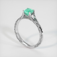 0.62 Ct. Emerald Ring, Platinum 950 2