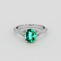 1.18 Ct. Emerald Ring, Platinum 950 1