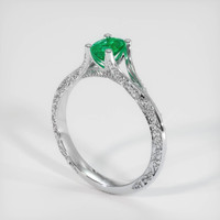 0.37 Ct. Emerald Ring, Platinum 950 2