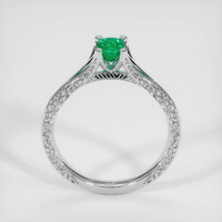 0.37 Ct. Emerald Ring, Platinum 950 3