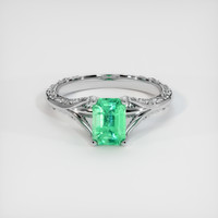 1.03 Ct. Emerald Ring, Platinum 950 1
