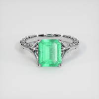 1.38 Ct. Emerald Ring, Platinum 950 1