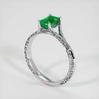 0.80 Ct. Emerald Ring, Platinum 950 2