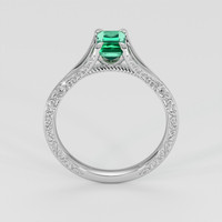 0.69 Ct. Emerald Ring, Platinum 950 3