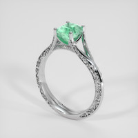 0.95 Ct. Emerald Ring, Platinum 950 2