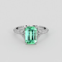 2.00 Ct. Emerald Ring, Platinum 950 1