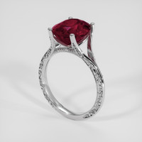 4.61 Ct. Red Garnet Ring, Platinum 950 2
