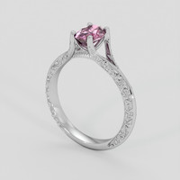 0.85 Ct. Pink Sapphire Ring, Platinum 950 2