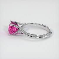 2.26 Ct. Pink Sapphire Ring, Platinum 950 4