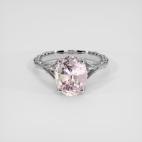 4.41 Ct. Pink Sapphire Ring, Platinum 950 1