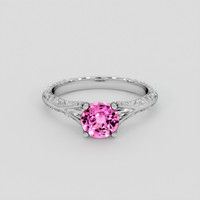 0.92 Ct. Pink Sapphire Ring, Platinum 950 1