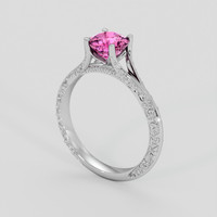0.92 Ct. Pink Sapphire Ring, Platinum 950 2
