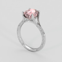 3.37 Ct. Padparadscha Sapphire Ring, Platinum 950 2