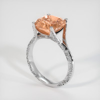 5.19 Ct. Padparadscha Sapphire Ring, Platinum 950 2