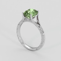 3.02 Ct. Green Sapphire Ring, Platinum 950 2