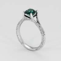 1.22 Ct. Bluish Green Sapphire Ring, Platinum 950 2