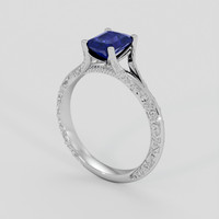 1.27 Ct. Blue Sapphire Ring, Platinum 950 2