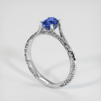 1.22 Ct. Blue Sapphire Ring, Platinum 950 2