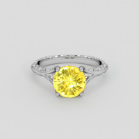 2.73 Ct. Yellow Sapphire Ring, Platinum 950 1