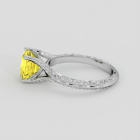 2.73 Ct. Yellow Sapphire Ring, Platinum 950 4
