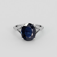 5.99 Ct. Blue Sapphire Ring, Platinum 950 1