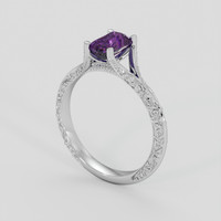 1.08 Ct. Purple Sapphire Ring, Platinum 950 2