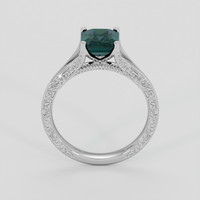 2.01 Ct. Bluish Green Sapphire Ring, Platinum 950 3