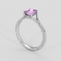 1.08 Ct. Purplish Pink Sapphire Ring, Platinum 950 2