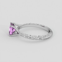 1.08 Ct. Purplish Pink Sapphire Ring, Platinum 950 4