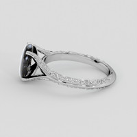 2.48 Ct. Black Sapphire Ring, Platinum 950 4