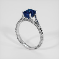 2.02 Ct. Blue Sapphire Ring, Platinum 950 2