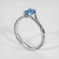 0.64 Ct. Blue Sapphire Ring, Platinum 950 2