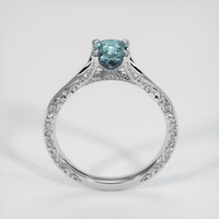 1.15 Ct. Greenish Blue Sapphire Ring, Platinum 950 3