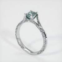 0.89 Ct. Sapphire Ring, Platinum 950 2