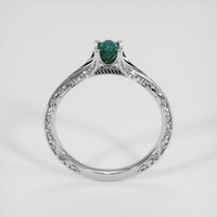 0.67 Ct. Greenish Blue Sapphire Ring, Platinum 950 3