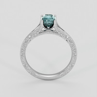 1.25 Ct. Greenish Blue Sapphire Ring, Platinum 950 3